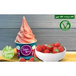 بستنی استرابری ( توت فرنگی )